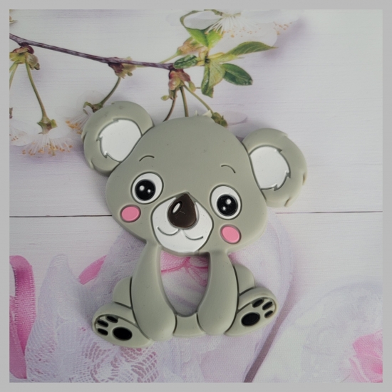 Gryzak silikonowy  Koala szary